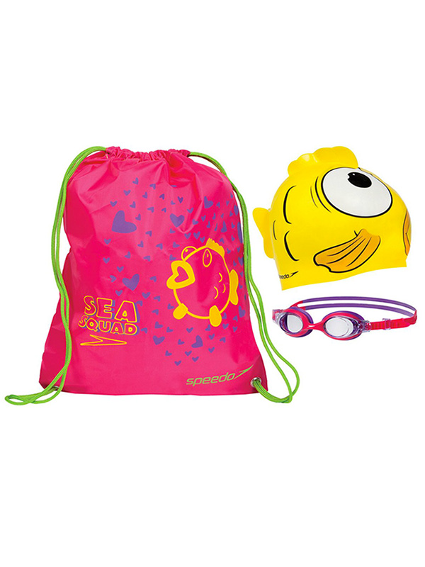 Комплект SEA SQUAD (шапочка с очками и мешок),  8-093046817-YELLOW жёлтый