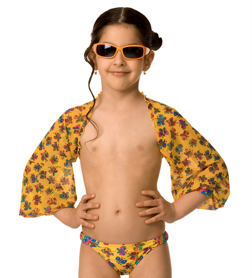Купальный костюм для девочек,  GPH021003 Tropicana жёлтый