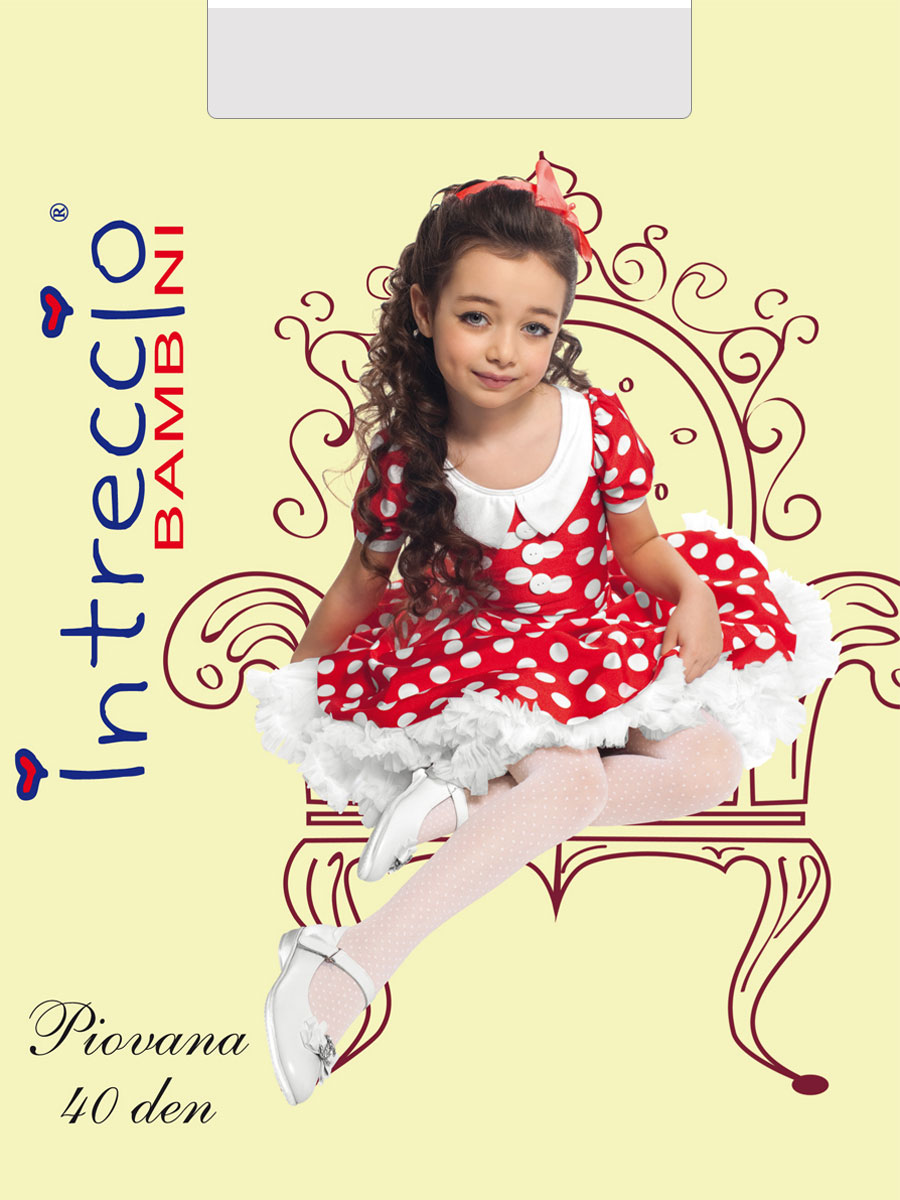 Колготки детские, Intreccio Bambini PIOVANA 40, bianco,  PIOVANA 40 белый