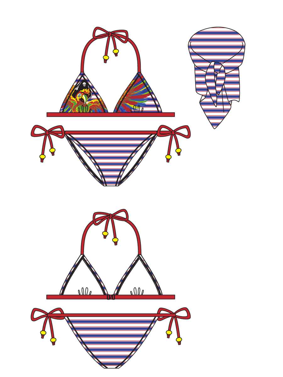 Детский купальник (купальник, юбка),  GBZ081202 Pirata 