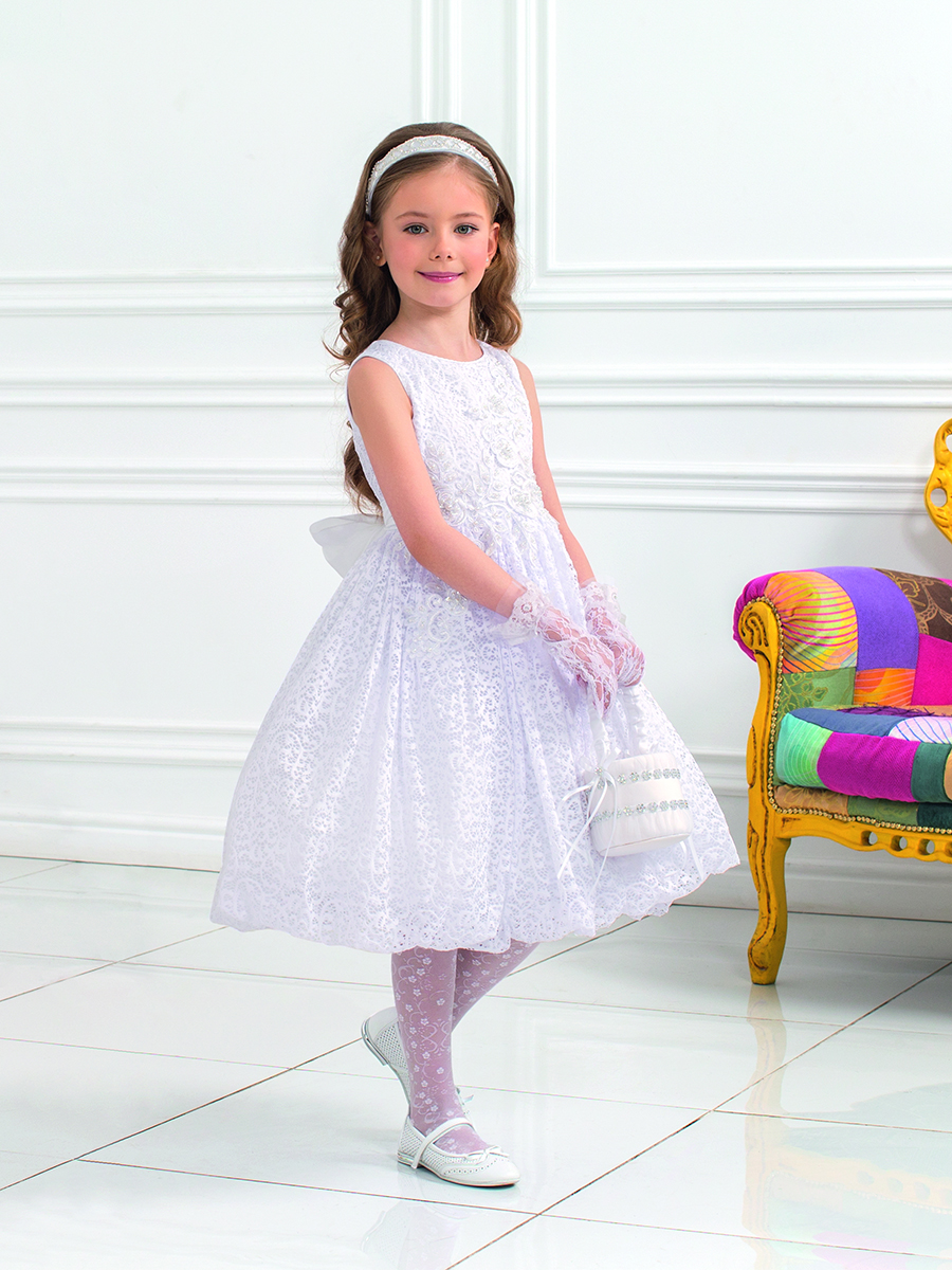 Платье для девочек, Perlitta PSA041501, белый,  PSA041501 белый