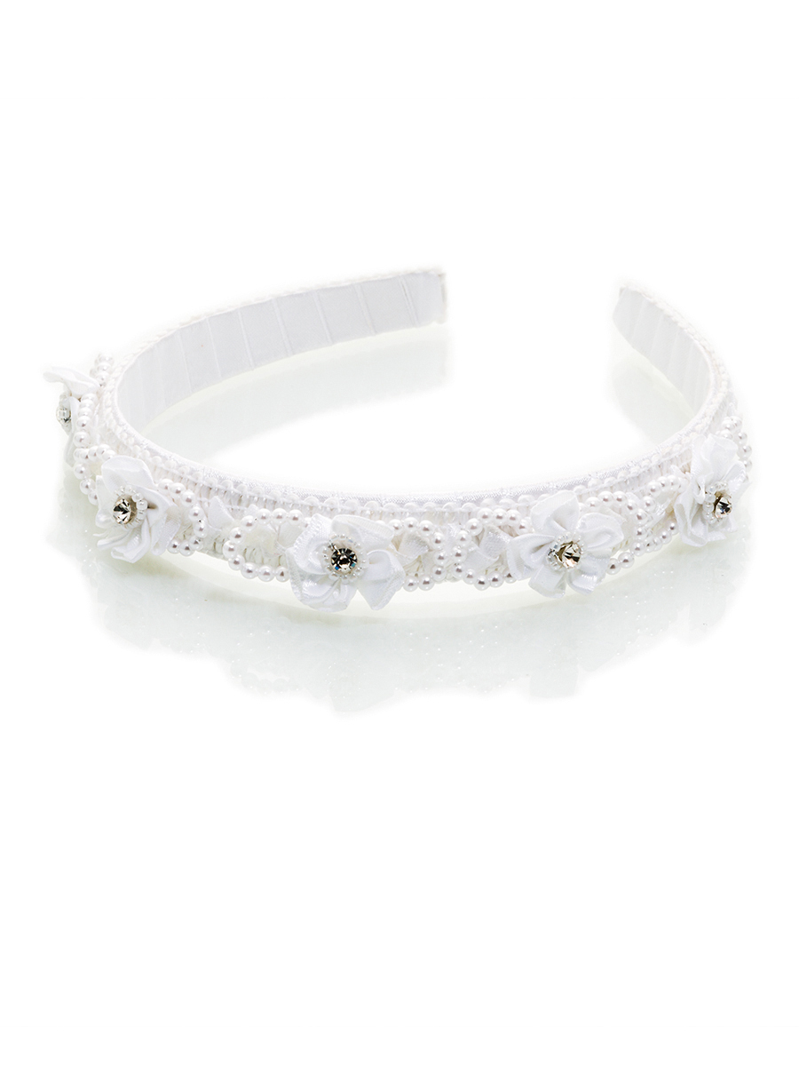 Ободок, Perlitta PACO021433, белый,  PACO021433 белый