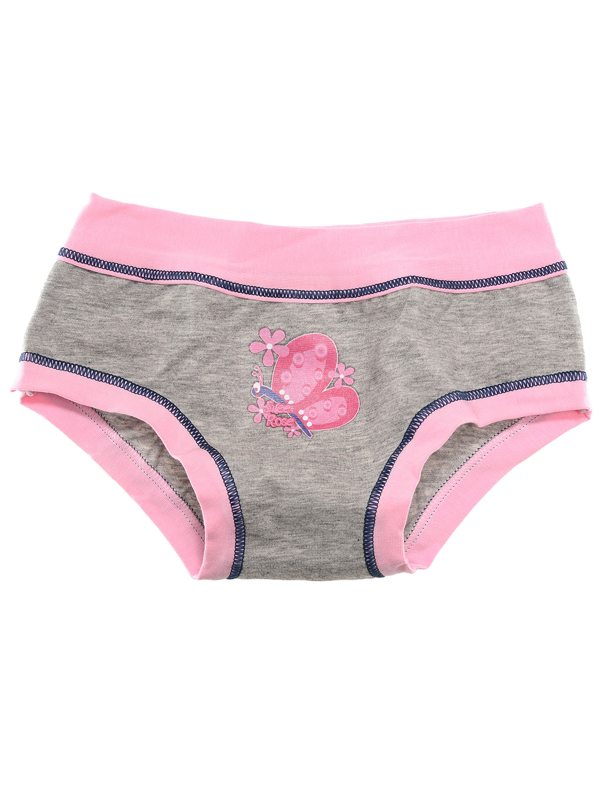 Трусы детские, Franzoni Bimba Fly, grigio melange/rosa perla,  Bimba Fly серый