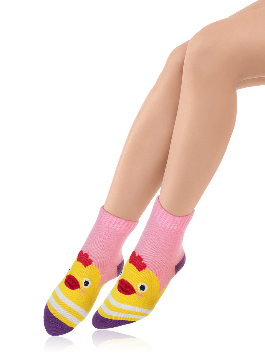 Носки детские, Arina SAK-1425, розовый/жёлтый,  SAK-1425 