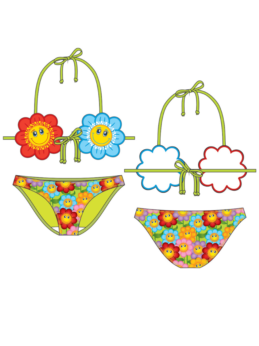 Купальник детский,  GB061201 El Cristo зелёный