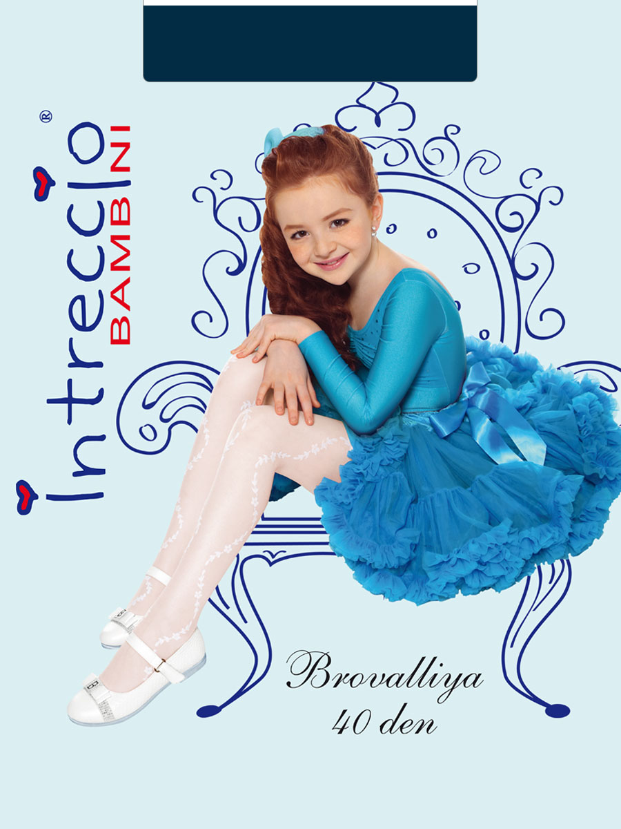 Колготки детские, Intreccio Bambini BROVALLIYA 40, blu scuro,  BROVALLIYA 40 синий