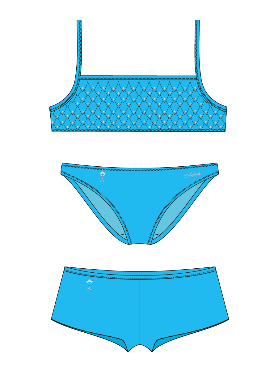 Купальник с шортами Natalie,  GBX011403A AF Natalie голубой