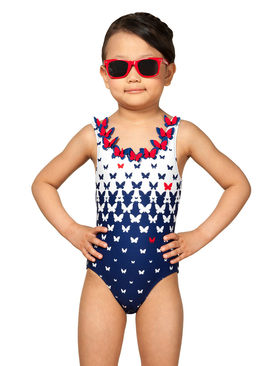 Купальник для девочек слитный,  GS061401Facilita синий