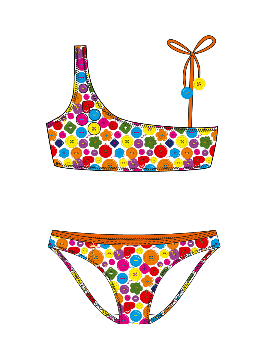 Купальник детский Adelina,  GB041403 AF Adelina разноцветный