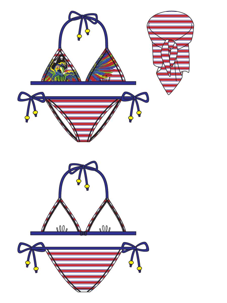 Детский купальник (купальник, юбка),  GBZ081202 Pirata 