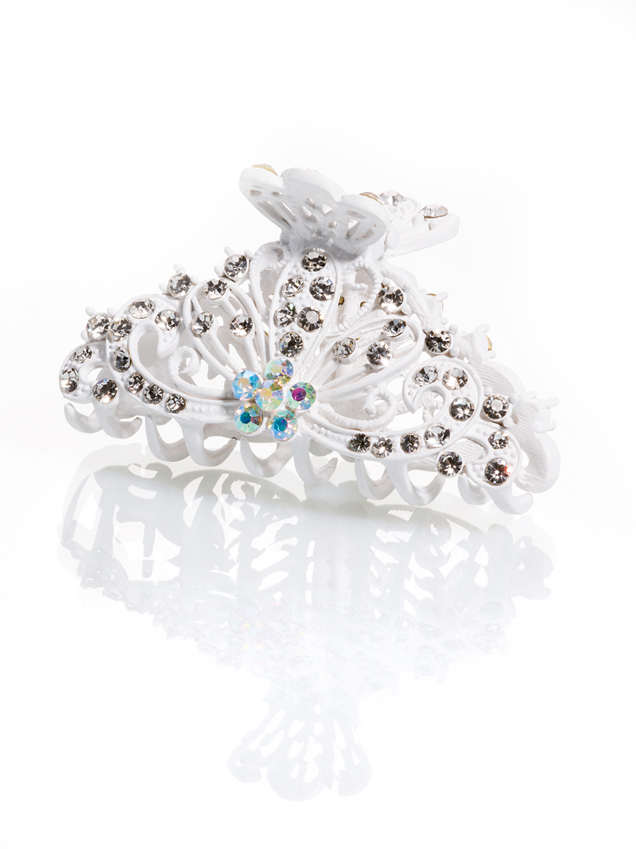 Заколка-крабик, Perlitta PACP041430, белый,  PACP041430 белый