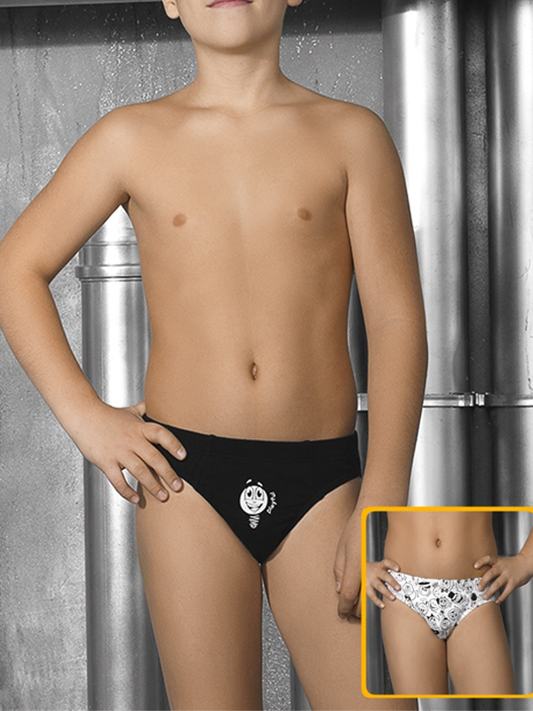 Трусы детские для мальчиков (2 шт.),  BP381307 чёрный