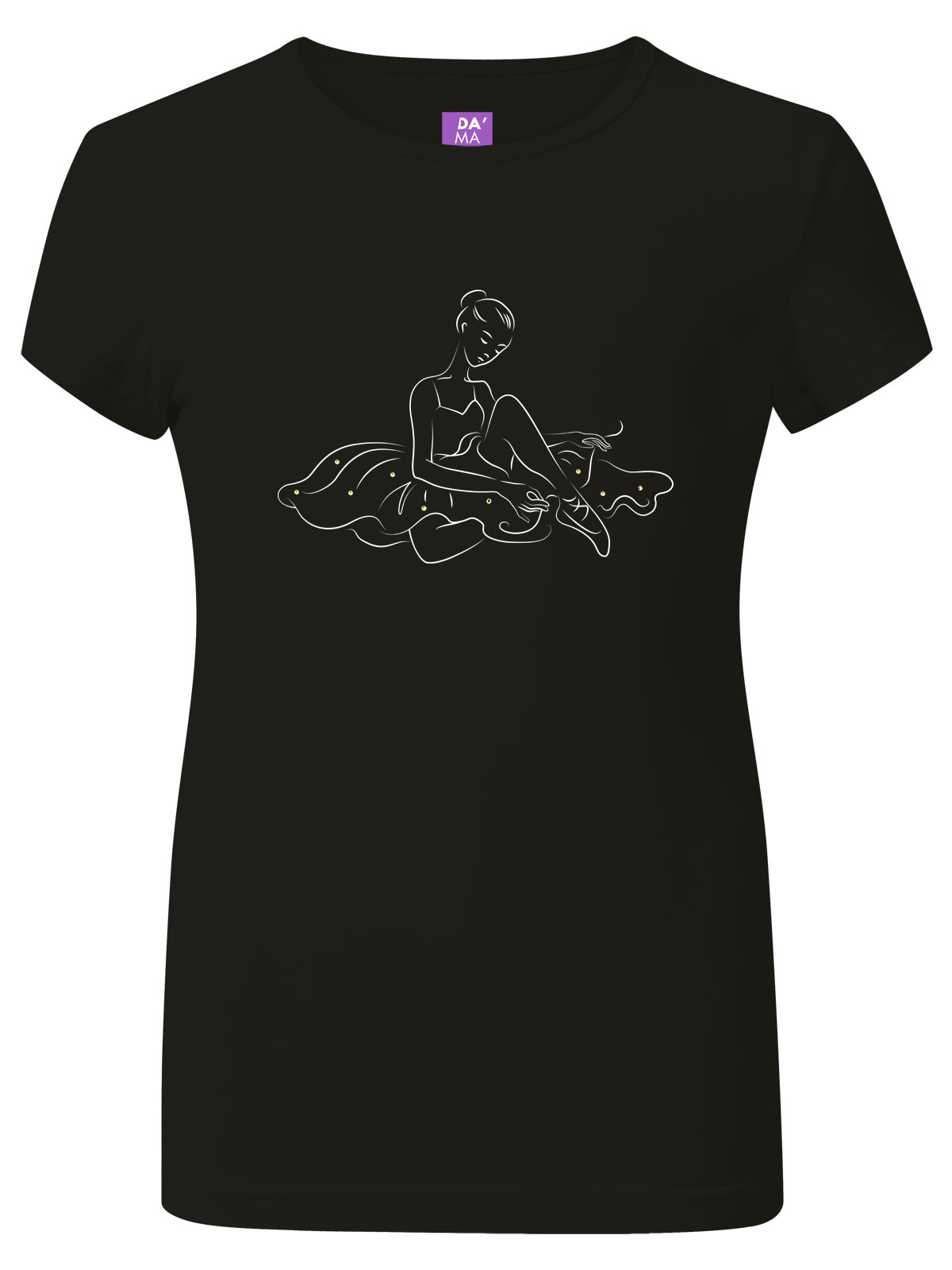 Футболка, FDS011909B, чёрный,  FDS011909B чёрный