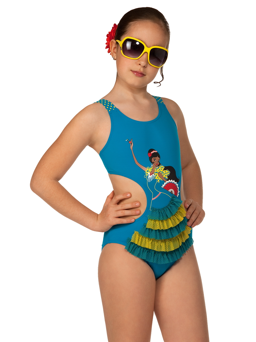 Купальник детский,  GS031204 Flamenco голубой