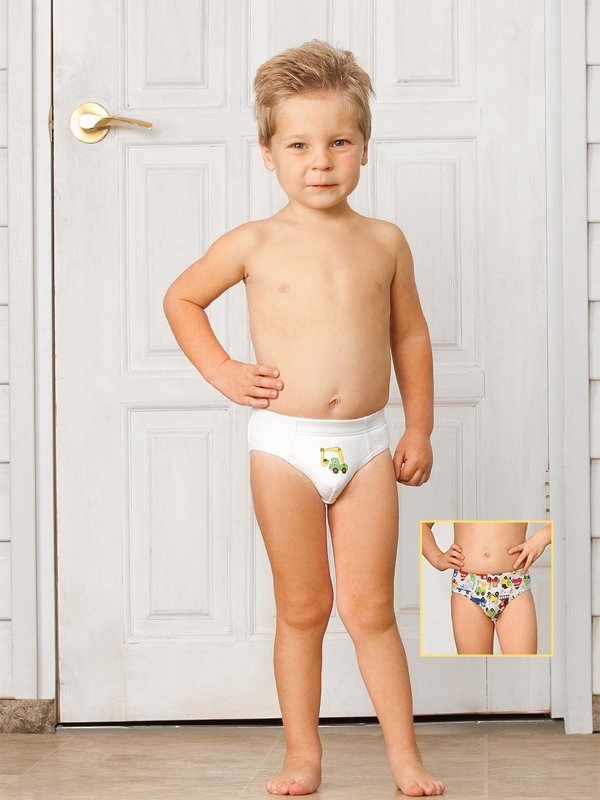 Трусы детские для мальчиков (2 шт.),  BP391301 белый