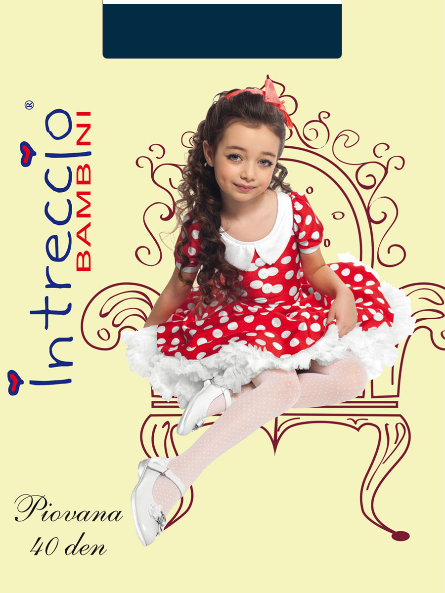 Колготки детские, Intreccio Bambini PIOVANA 40, blu scuro,  PIOVANA 40 синий