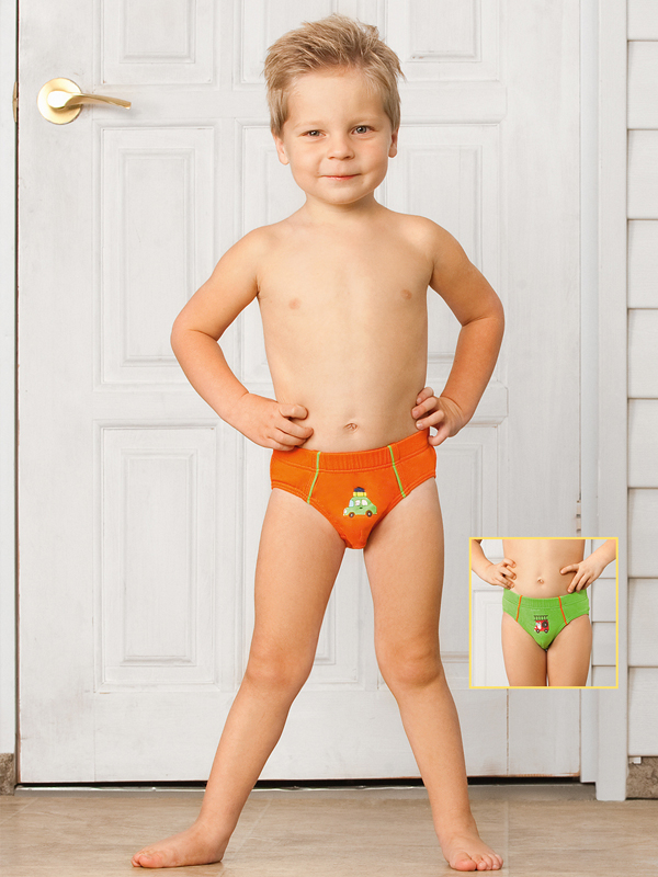 Трусы детские для мальчиков (2 шт.),  BP391302 оранжевый