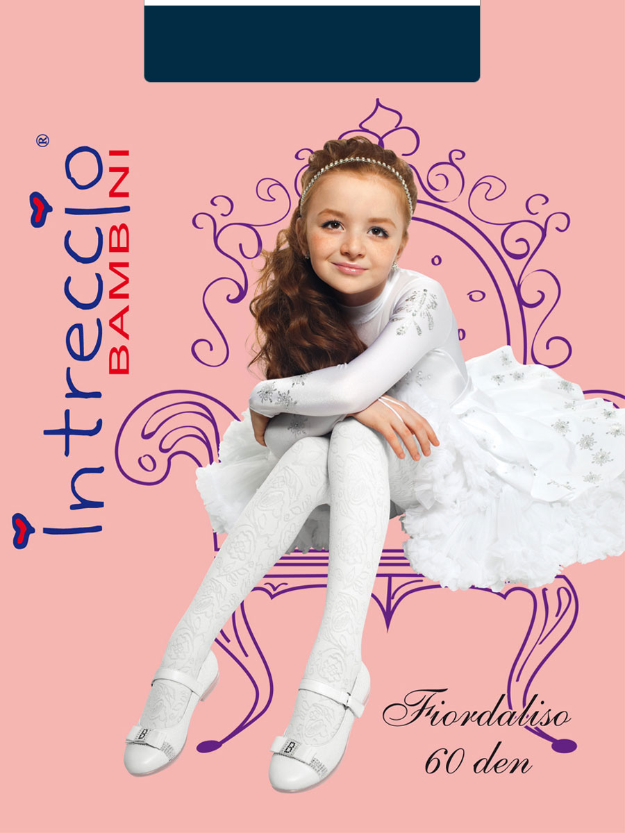 Колготки детские, Intreccio Bambini FIORDALISO 60, blu scuro,  FIORDALISO 60 синий