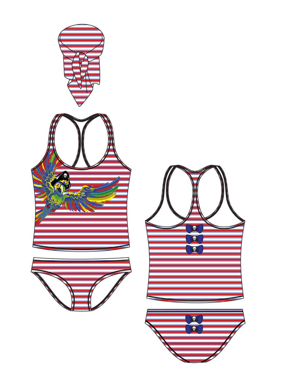 Детский купальник (майка, плавки, юбка),  GPTZ081206 Goleta 