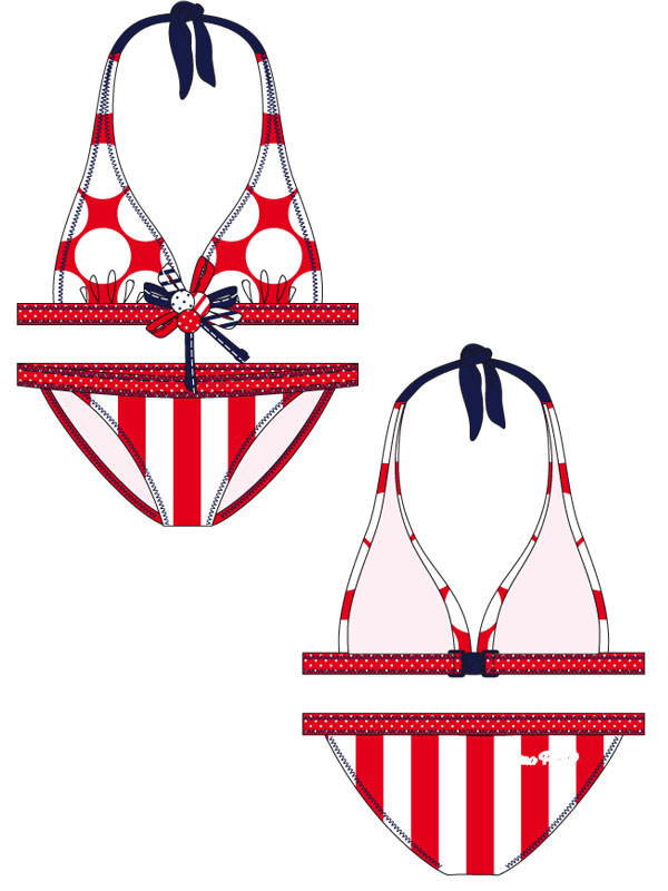 Купальник детский,  GB041103 Tulip красный