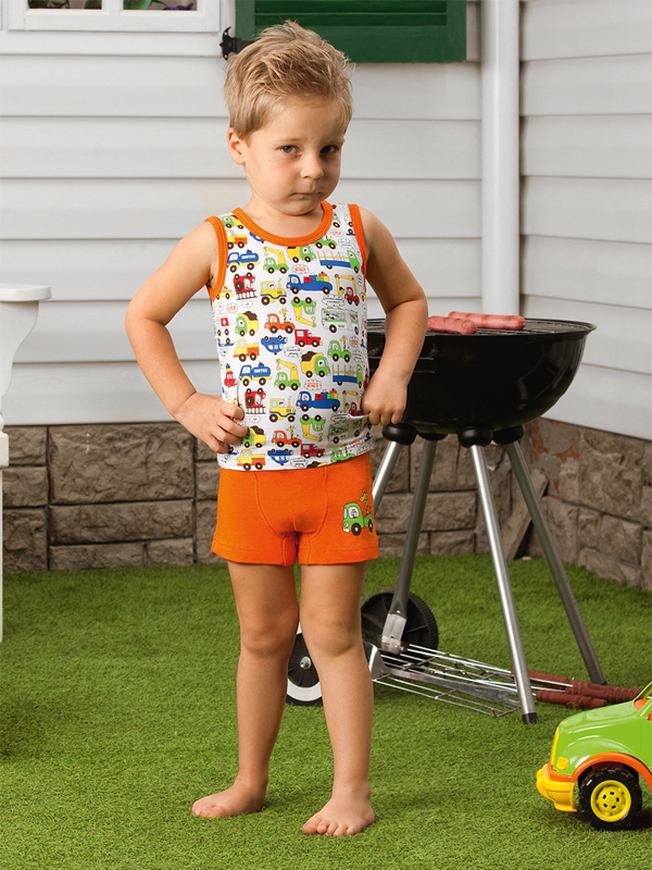 Майка детская  для мальчиков,  BM391307 белый