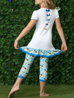 Пижама детская для девочек,  AGFL411312 голубой