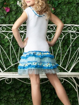 Платье детское для девочек,  AGQ411313 белый