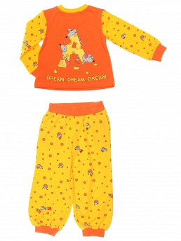 Пижама (кофта, брюки),  AGXP281106 жёлтый
