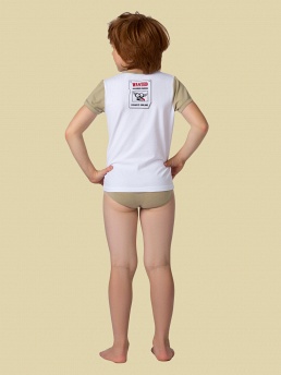 Футболка, Nirey BF461308, светло-коричневый/белый,  BF461308 белый