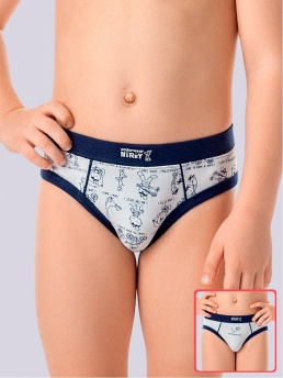 Трусы для мальчика, 2 шт., Nirey BP371312, светло-серый/принт,  BP371312 серый