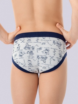 Трусы для мальчика, 2 шт., Nirey BP371312, светло-серый/принт,  BP371312 серый