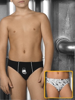 Трусы детские для мальчиков (2 шт.),  BP381308 чёрный