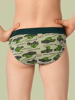 Трусы для мальчика, 2 шт., Nirey BP401301, светлый милитари/принт,  BP401301 зелёный