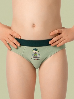 Трусы для мальчика, 2 шт., Nirey BP401301, светлый милитари/принт,  BP401301 зелёный