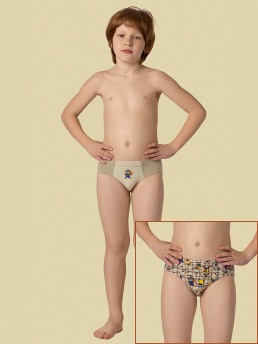 Трусы для мальчика, 2 шт., Nirey BP461301, светло-коричневый,  BP461301 коричневый