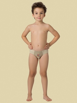 Трусы для мальчика, 2 шт., Nirey BP461302, светло-коричневый/белый,  BP461302 