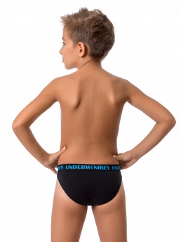 Трусы для мальчика, 2 шт., Nirey BP99041, чёрный,  BP99041 чёрный