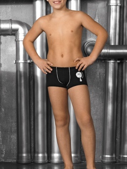 Трусы-боксеры детские для мальчиков,  BXL381309 чёрный