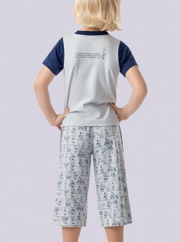 Пижама, Nirey BXP371319, светло-серый/принт,  BXP371319 серый