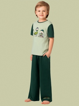 Пижама, Nirey BXP401311, темный милитари/принт,  BXP401311 зелёный