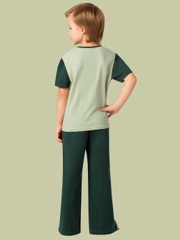 Пижама, Nirey BXP401311, темный милитари/принт,  BXP401311 зелёный