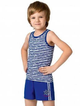 Майка-борцовка с шортами,  BXP451310 синий