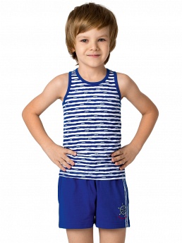 Майка-борцовка с шортами,  BXP451310 синий