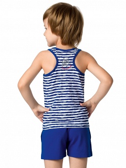 Майка-борцовка с шортами,  BXP451310 синий