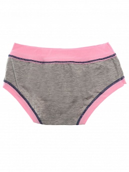 Трусы детские, Franzoni Bimba Fly, grigio melange/rosa perla,  Bimba Fly серый