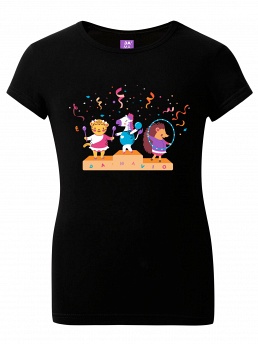 Футболка, FDS011904B, чёрный,  FDS011904B чёрный