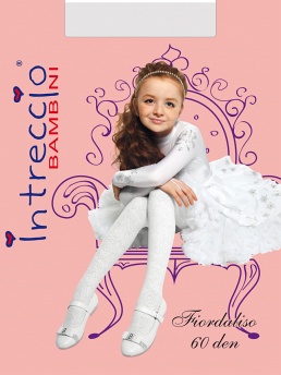 Колготки детские, Intreccio Bambini FIORDALISO 60, bianco,  FIORDALISO 60 белый