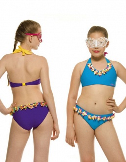 Купальник детский,  GB011111 Festonato голубой