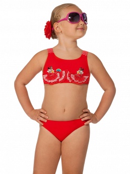 Детский купальник,  GB031206 Paso Doble красный