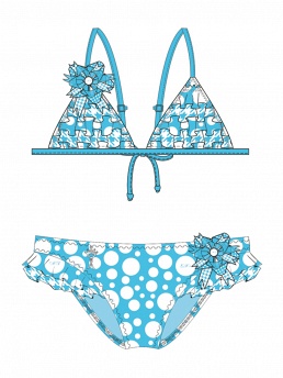 Купальник с ободком Barbie,  GB031502A AF Barbie голубой